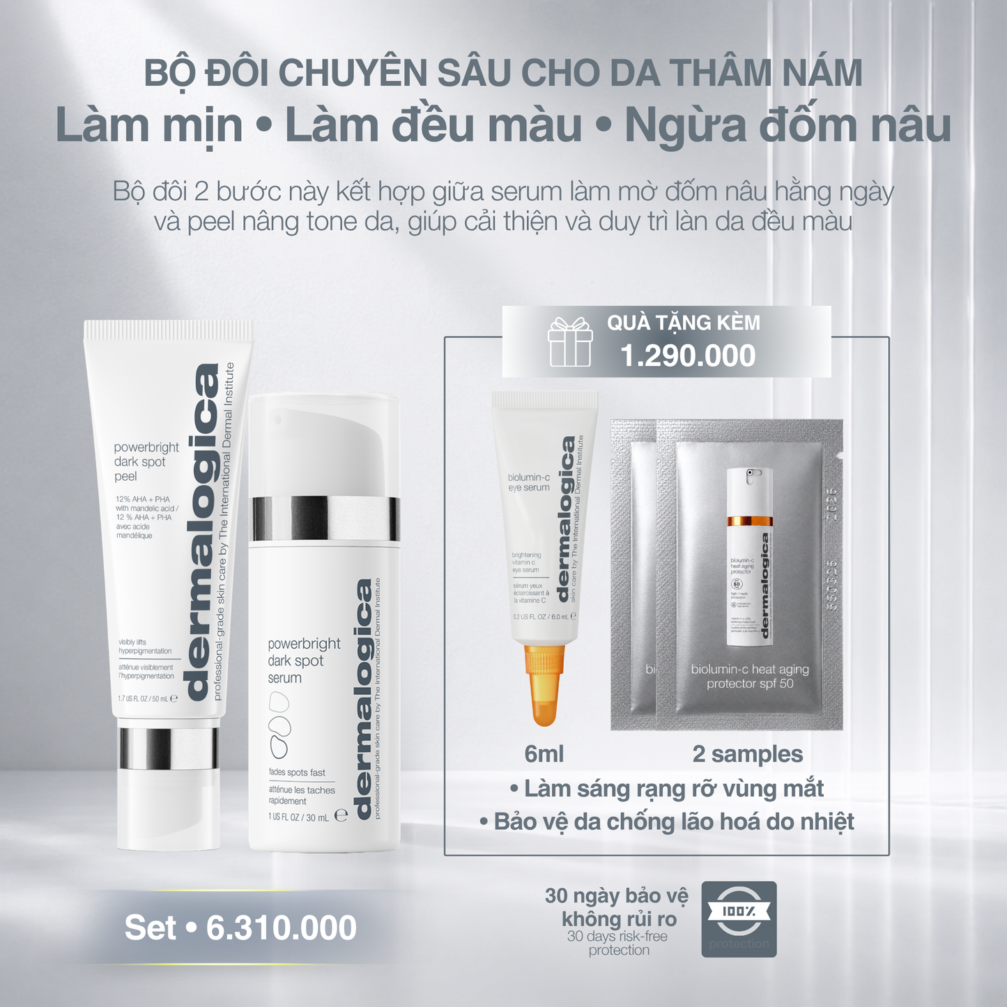 peel da giảm thâm nám powerbright dark spot peel