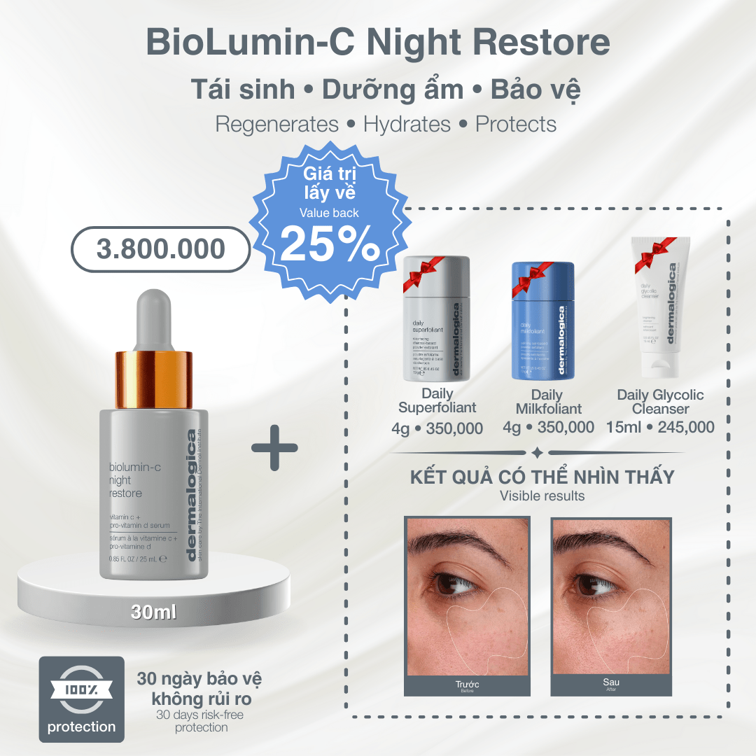 Dermalogica Vietnam BioLumin-C Night Restore Serum 30ml