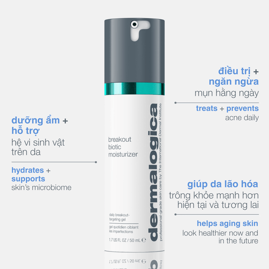 Dermalogica Vietnam MOISTURIZERS Fullsize 50ml dưỡng ẩm giảm mụn breakout biotic moisturizer