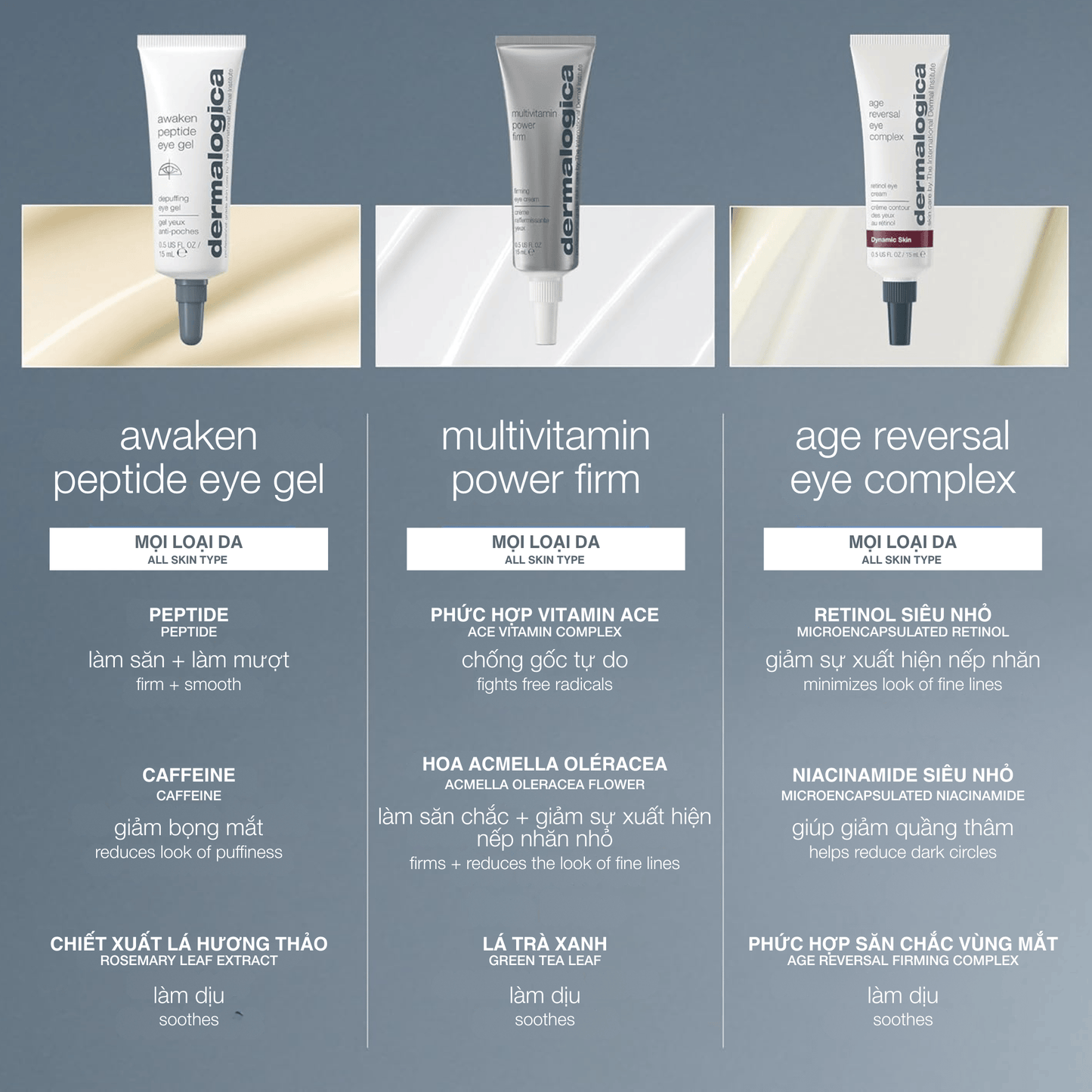 EYE TREATMENTS EYE TREATMENTS Fullsize 15ml gel giảm bọng thâm mắt awaken peptide eye gel