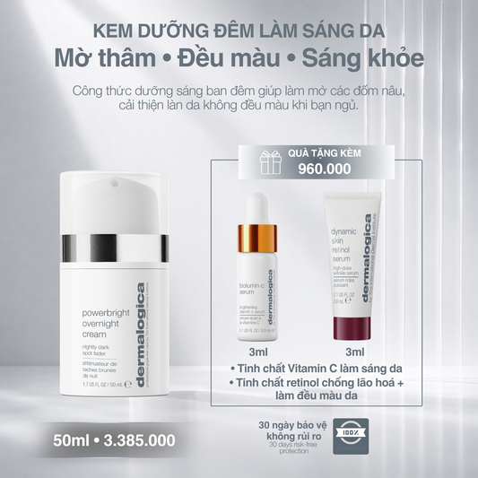 kem dưỡng ban đêm mờ đốm nâu powerbright overnight cream
