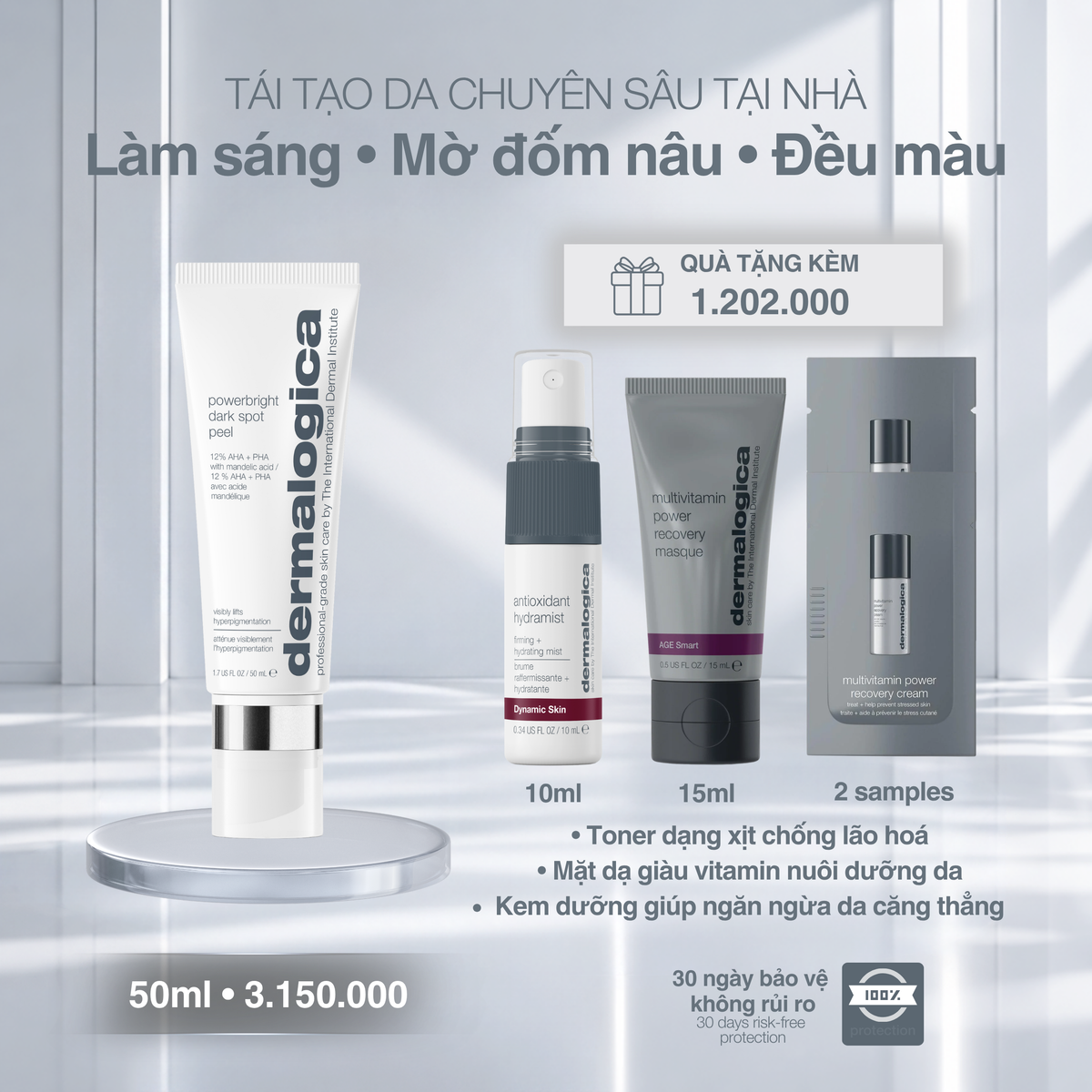 peel da giảm thâm nám powerbright dark spot peel