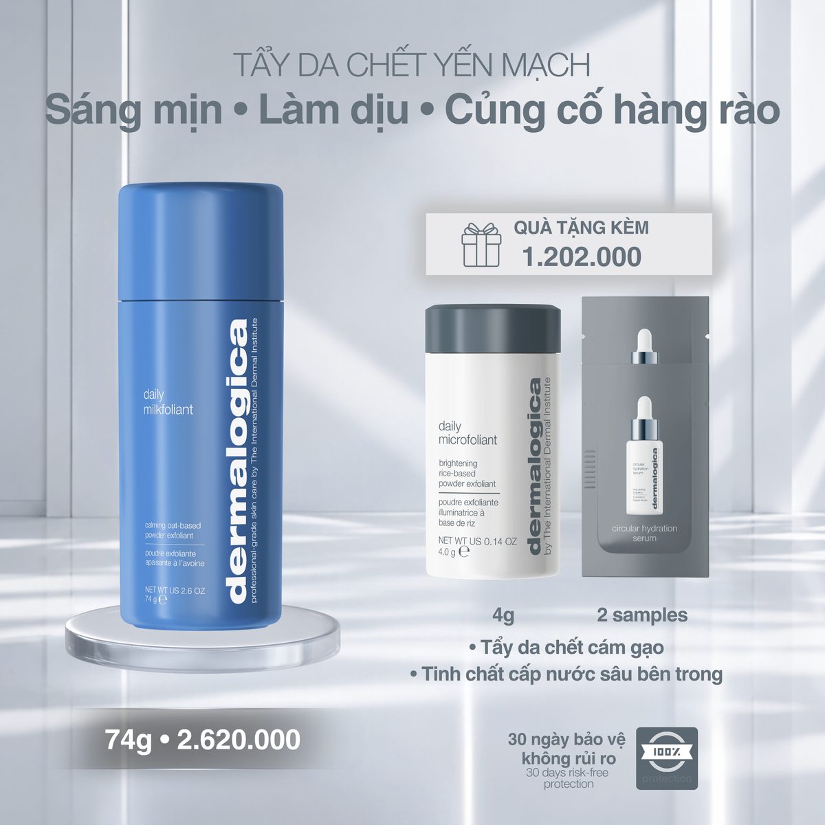 tẩy da chết yến mạch daily milkfoliant
