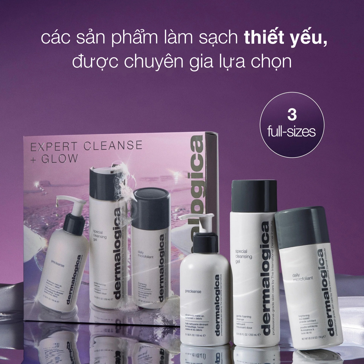 Chuyên gia làm sạch + rạng rỡ (3 full-sizes)