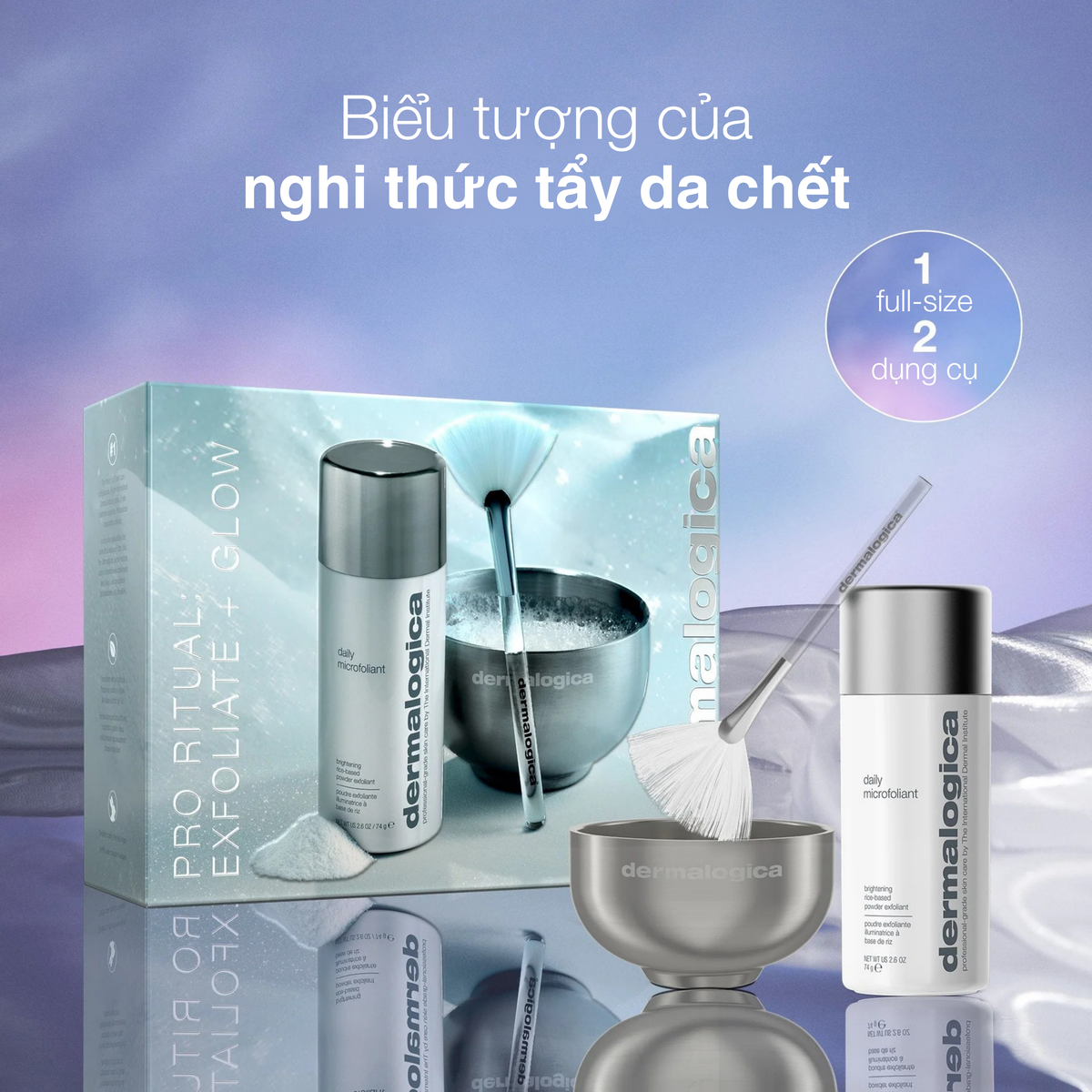 Chu trình chuyên gia tẩy da chết + rạng rỡ (bản giới hạn full-size + 2 dụng cụ chuyên nghiệp)