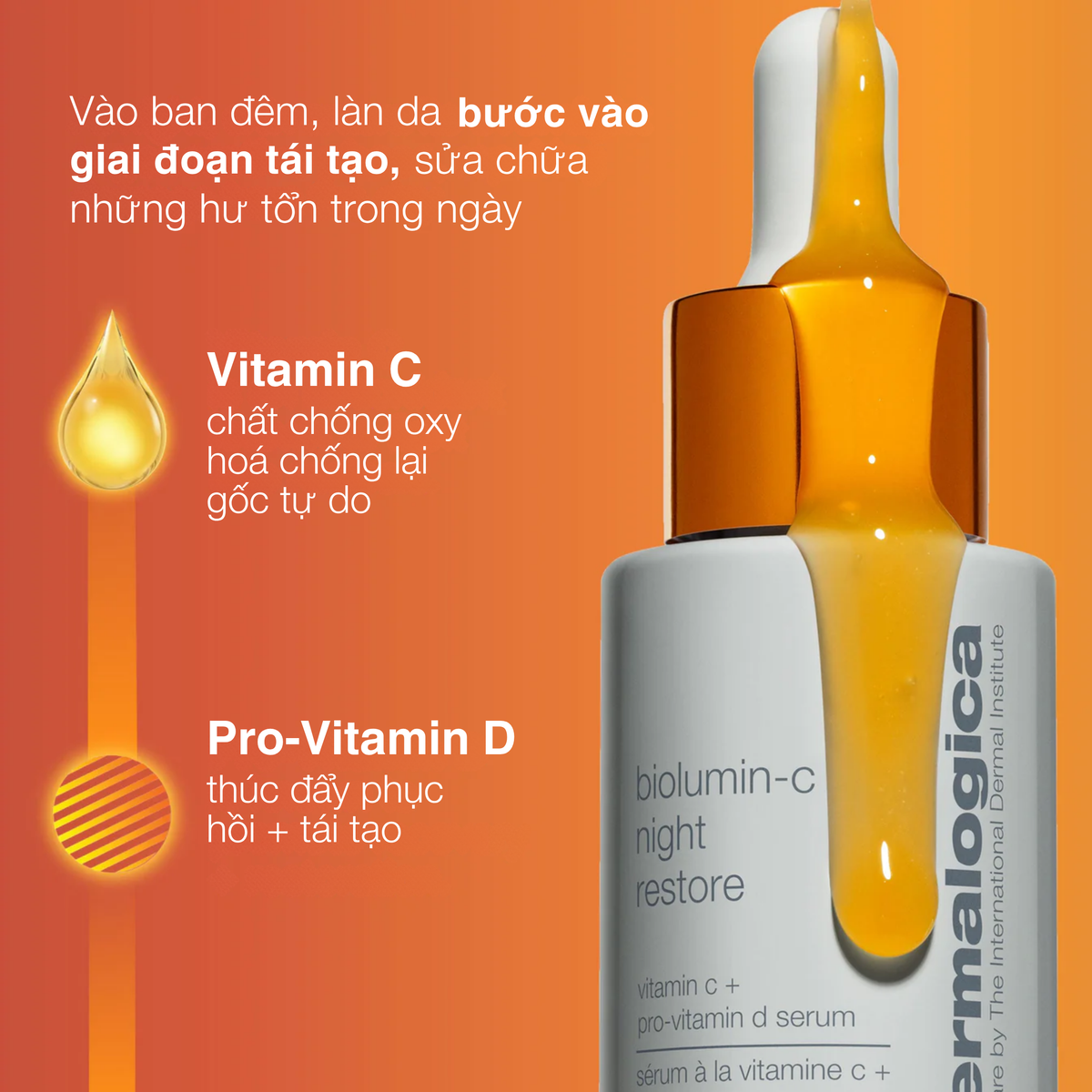 tinh chất phục hồi vitamin c biolumin-c night restore
