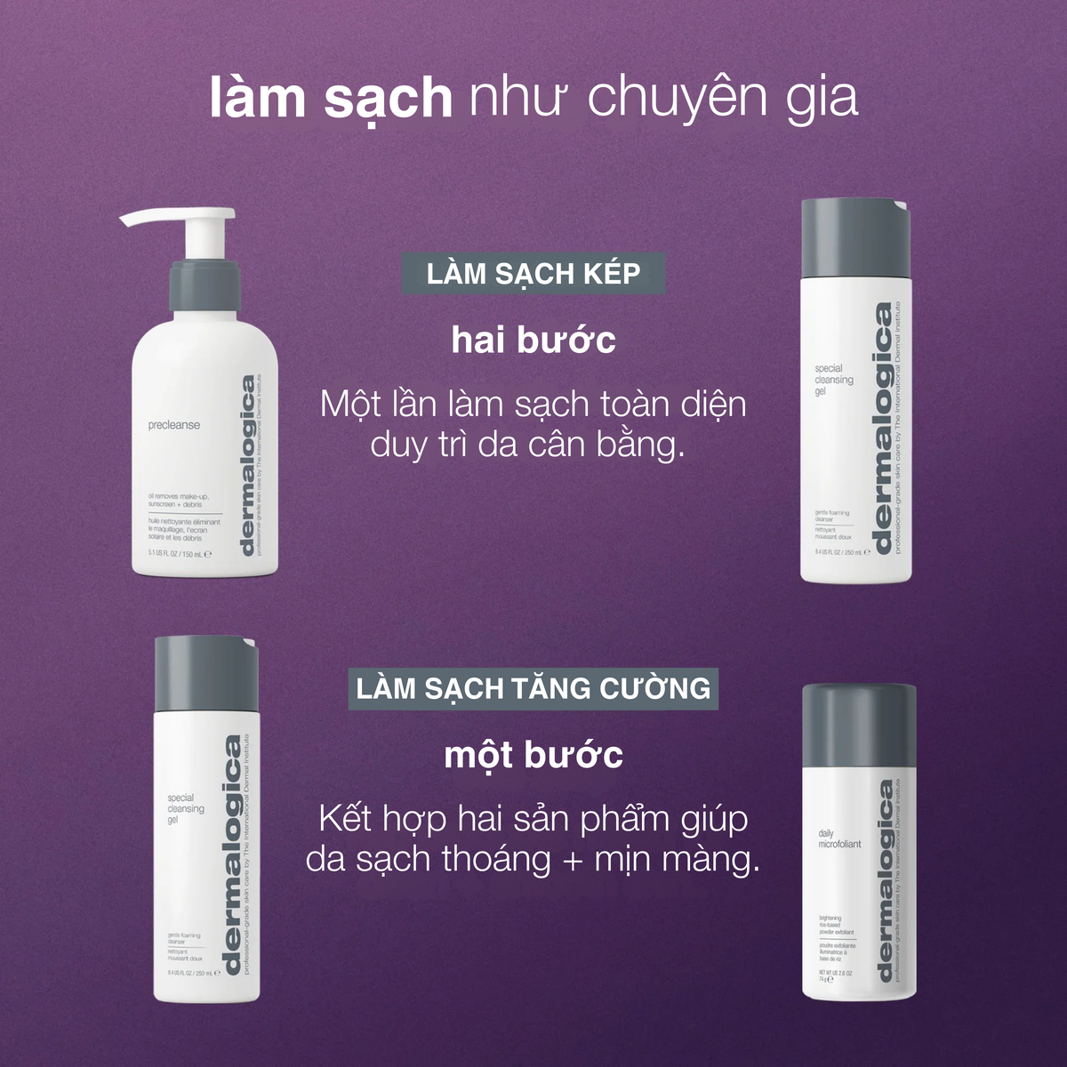 Chuyên gia làm sạch + rạng rỡ (3 full-sizes)