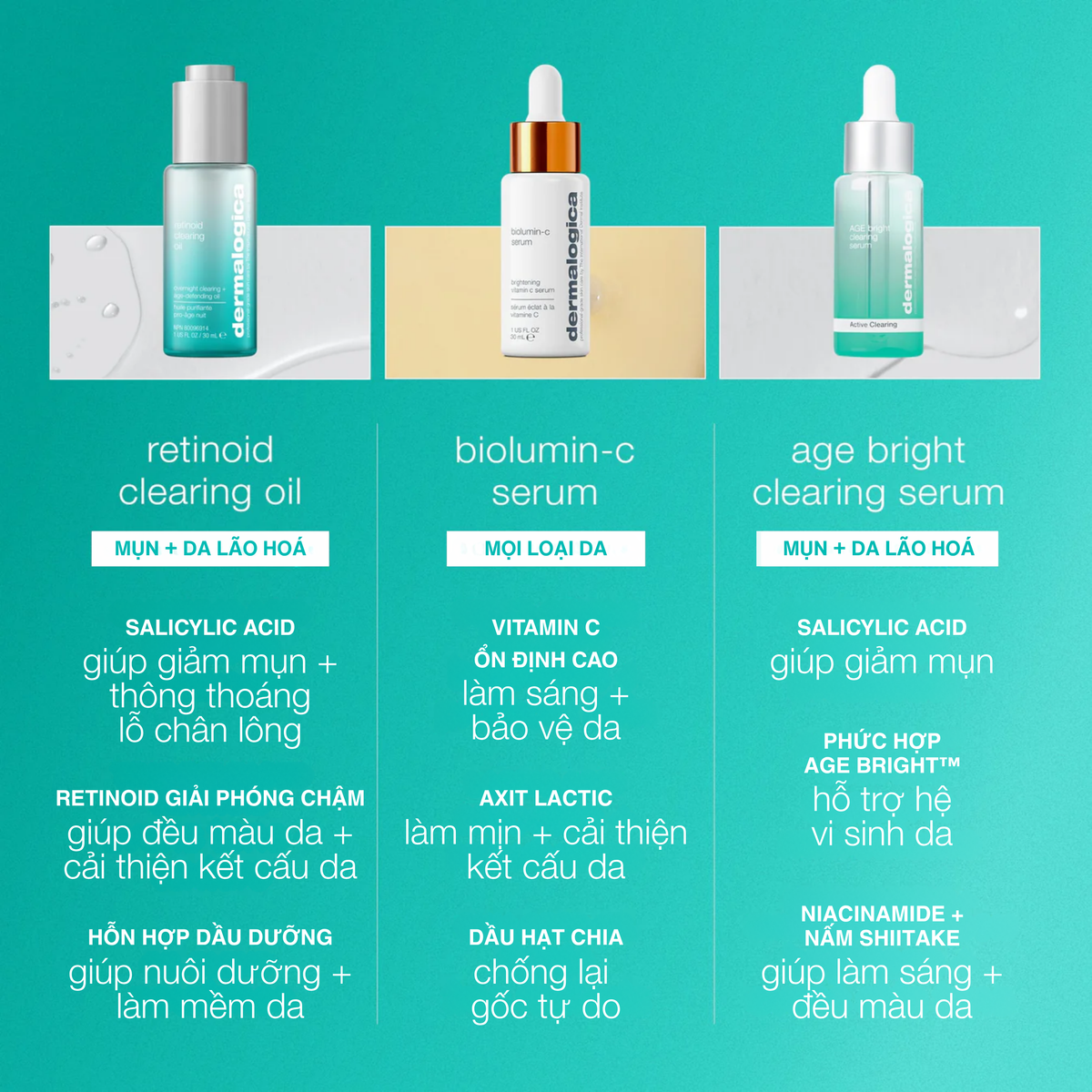 tinh chất giảm mụn age bright clearing serum