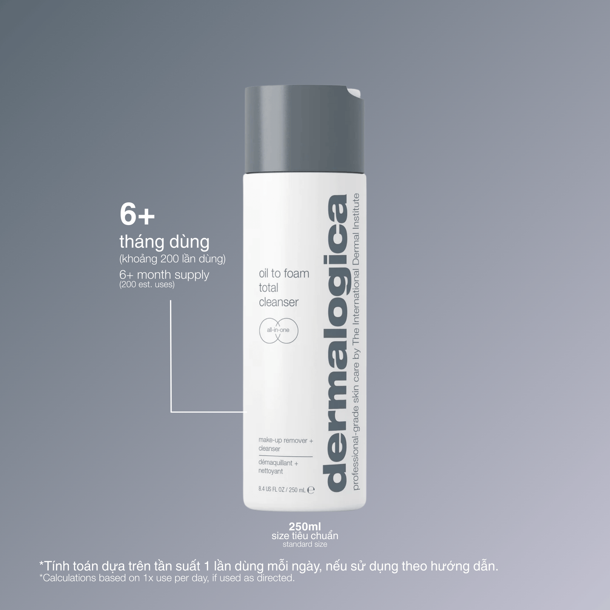 CLEANSERS CLEANSERS 250ml sữa rửa mặt & tẩy trong 2 trong 1 oil to foam total cleanser