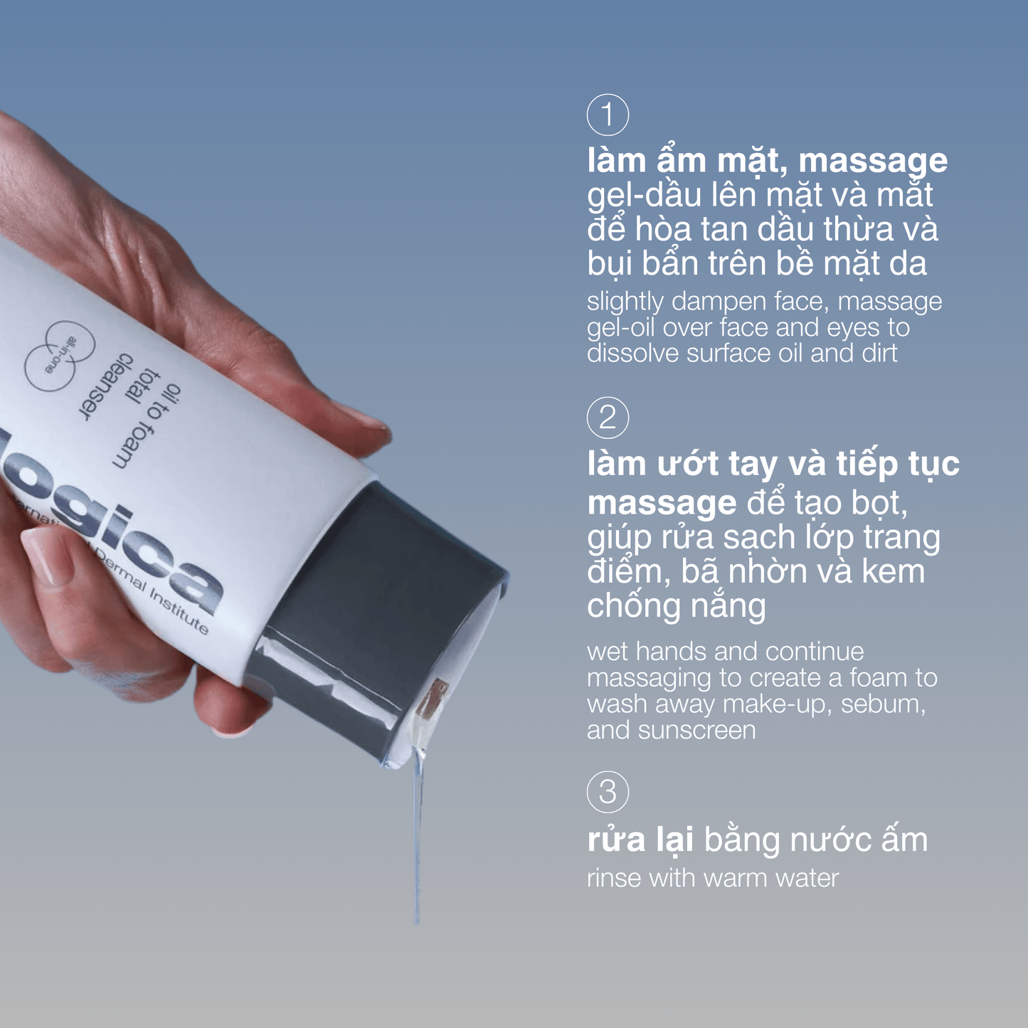 CLEANSERS CLEANSERS 250ml sữa rửa mặt & tẩy trong 2 trong 1 oil to foam total cleanser