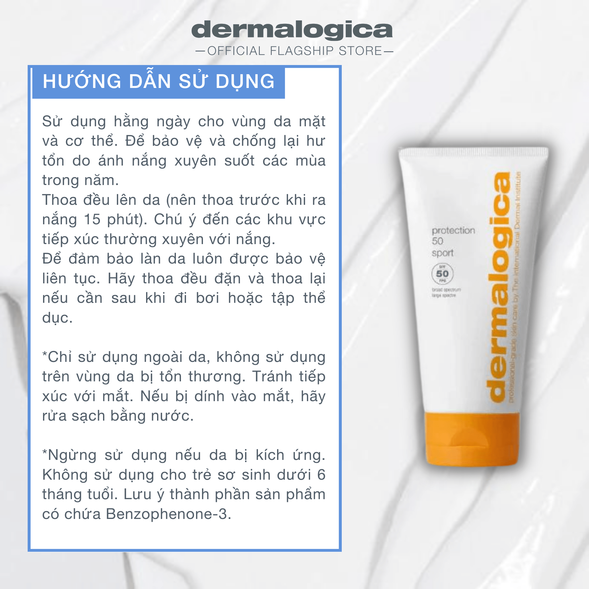 Dermalogica Vietnam 156ml Protection 50 Sport SPF50 - Kem chống nắng dành cho người chơi thể thao kháng nước + mồ hôi