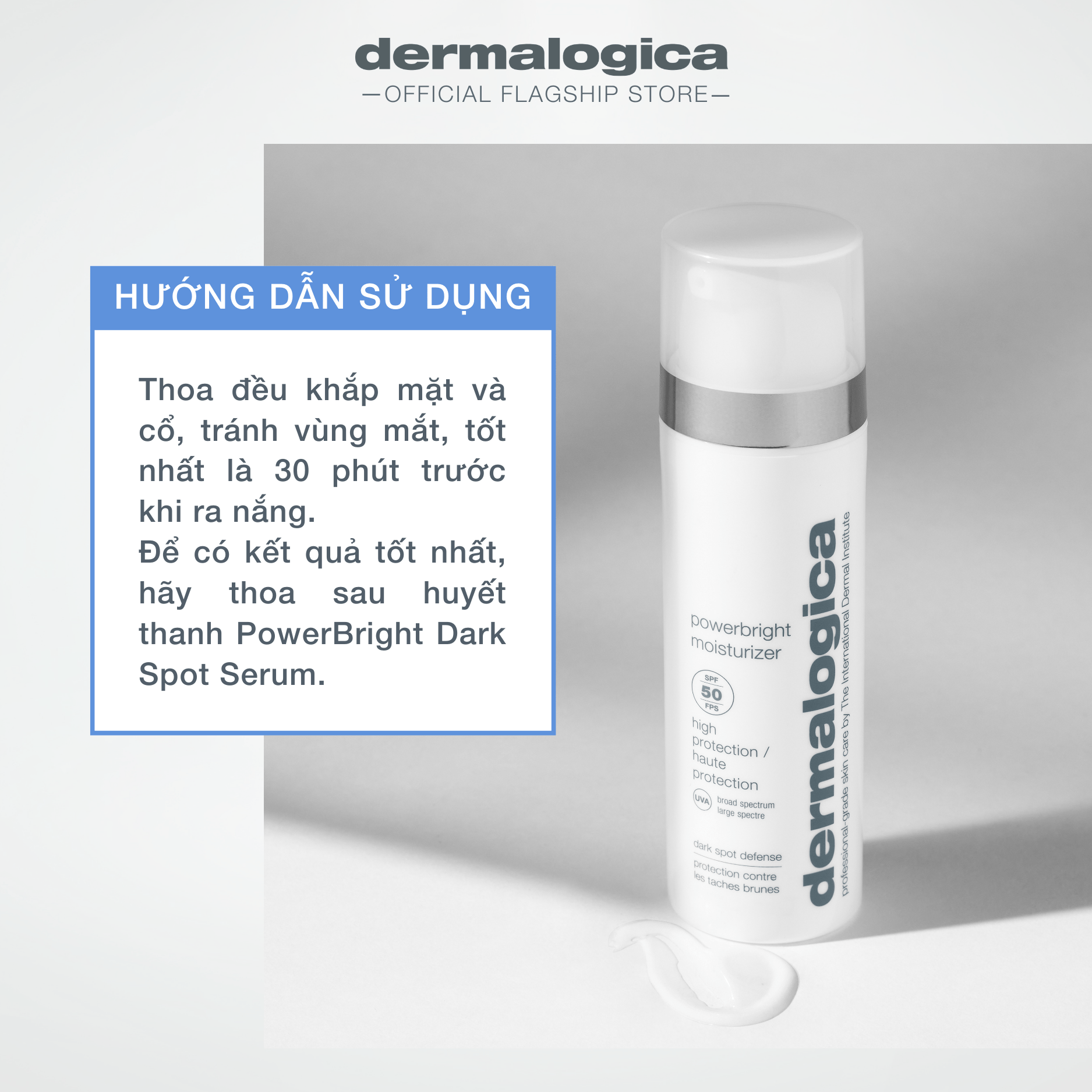 Dermalogica Vietnam 50ml Powerbright Moisturizer SPF50 - Kem chống nắng kết hợp dưỡng ẩm 2 trong 1 ngăn ngừa sạm da