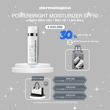 Dermalogica Vietnam 50ml Powerbright Moisturizer SPF50  - Kem chống nắng kết hợp dưỡng ẩm 2 trong 1 ngăn ngừa sạm da