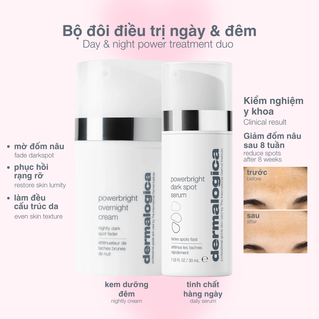 Dermalogica Vietnam combo Bộ đôi điều trị đốm nâu ngày & đêm