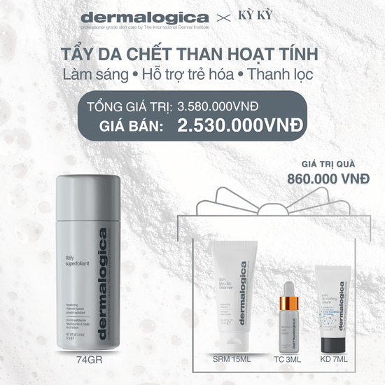 Dermalogica Vietnam Dermalogica x KyKy - Tẩy da chết than hoạt tính Daily Superfoliant 74gr