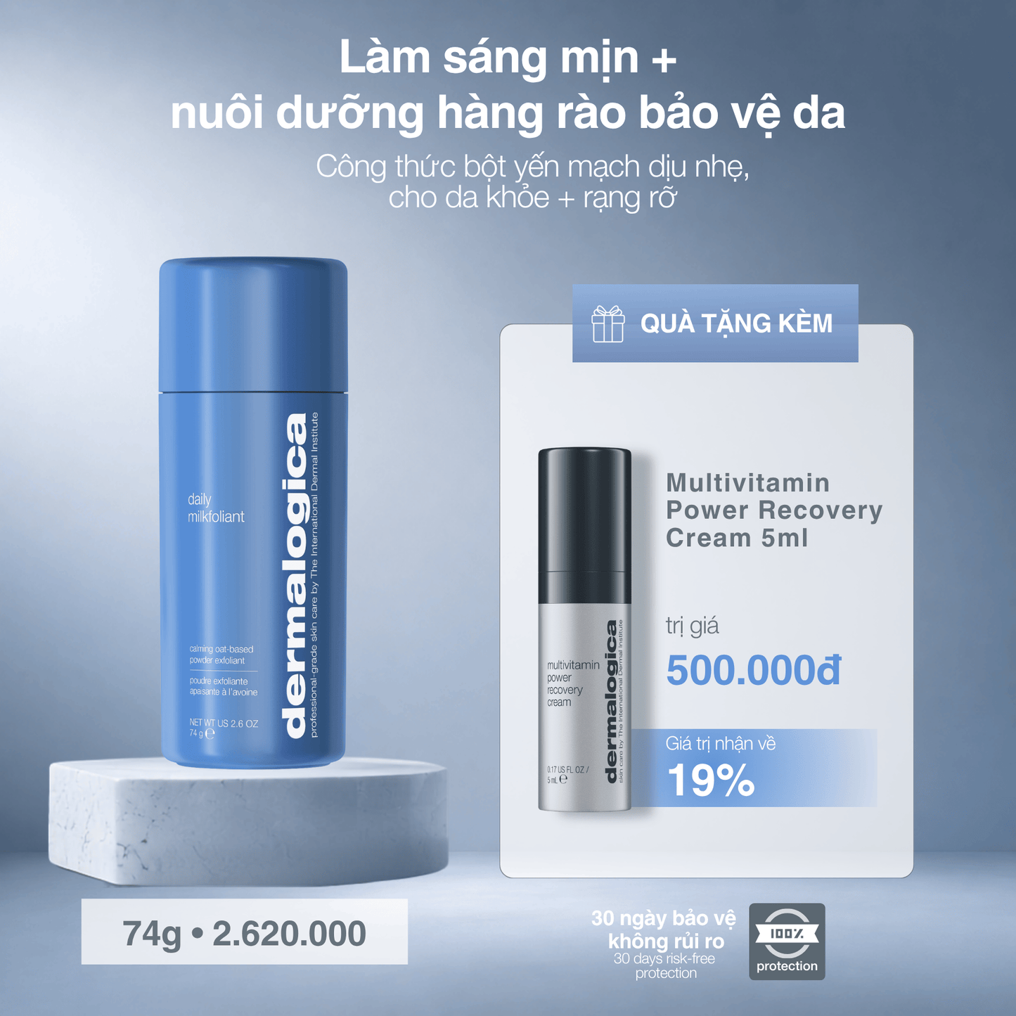 Dermalogica Vietnam exfoliants 74 g tẩy da chết yến mạch daily milkfoliant