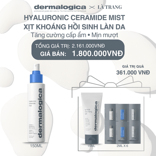 Dermalogica Vietnam (KOL Là Trang) - Xịt khoáng hồi sinh làn da Hyaluronic Ceramide Mist 150ml
