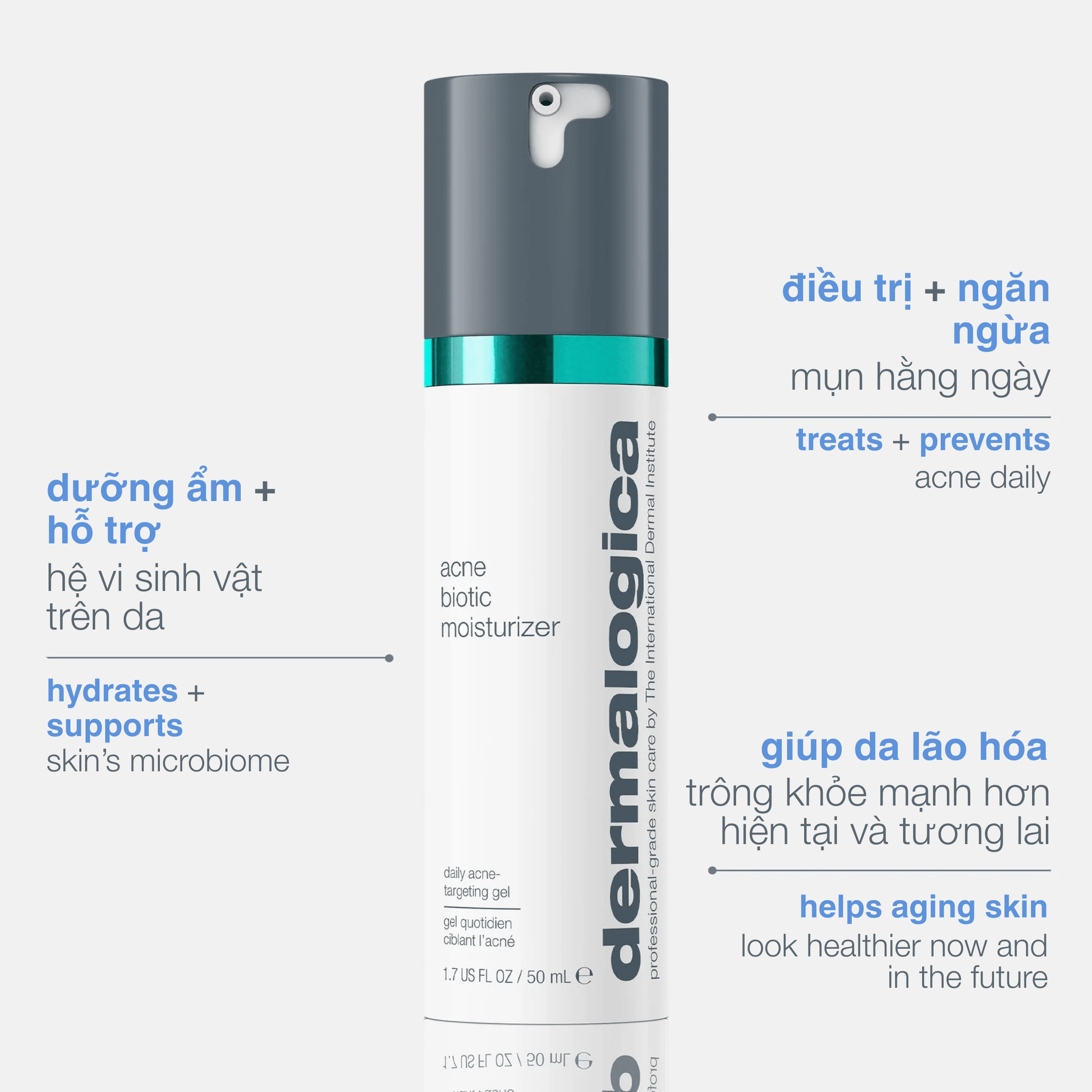 Dermalogica Vietnam MOISTURIZERS Fullsize 50ml dưỡng ẩm giảm mụn acne biotic moisturizer