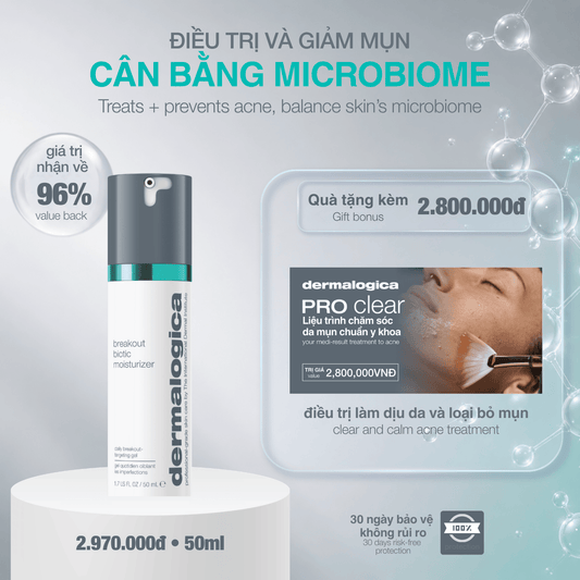 Dermalogica Vietnam MOISTURIZERS Fullsize 50ml dưỡng ẩm giảm mụn breakout biotic moisturizer