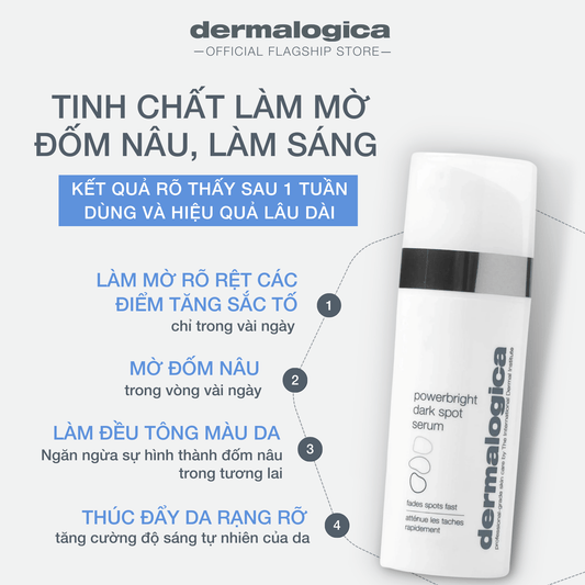 Dermalogica Vietnam Powerbright Dark Spot Serum - Tinh chất làm mờ nám sau 7 ngày sử dụng