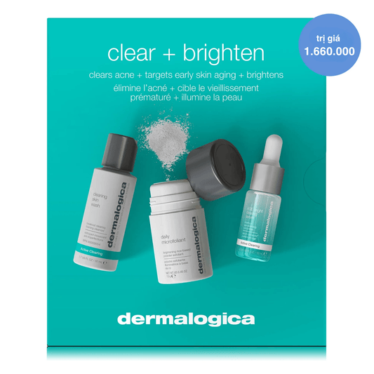 Dermalogica Vietnam SKIN KITS set Bộ giảm mụn và làm sáng - clear and brighten kit