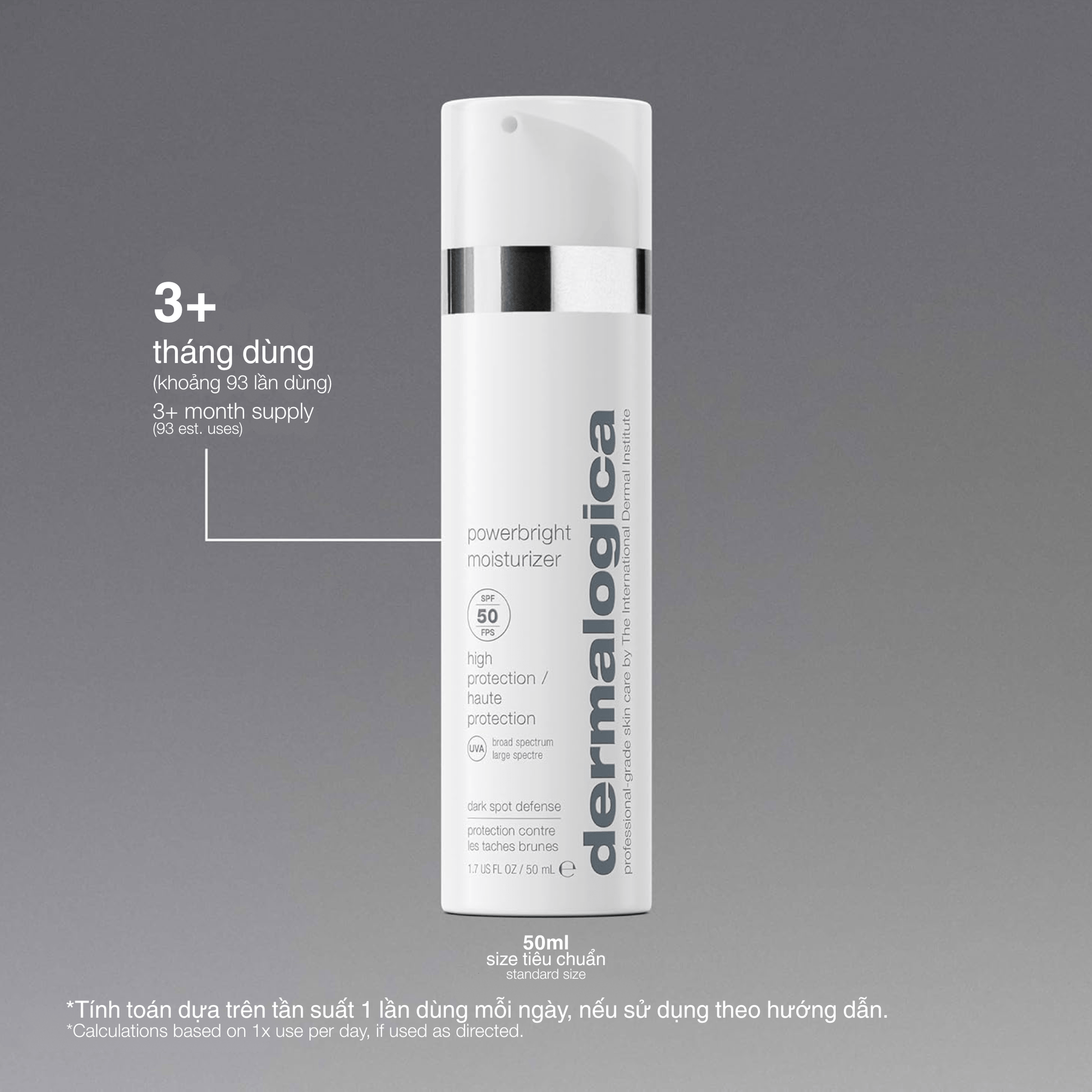 Dermalogica Vietnam SPF 50ml kem chống nắng ngăn ngừa nám powerbright moisturizer spf50