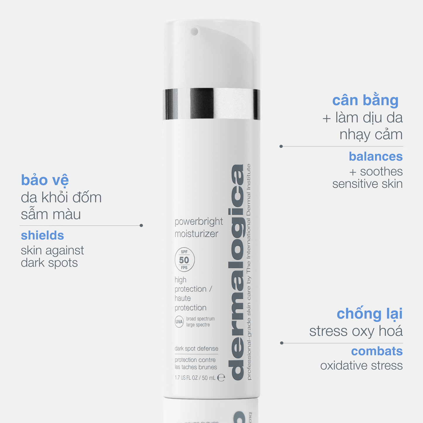 Dermalogica Vietnam SPF 50ml kem chống nắng ngăn ngừa nám powerbright moisturizer spf50