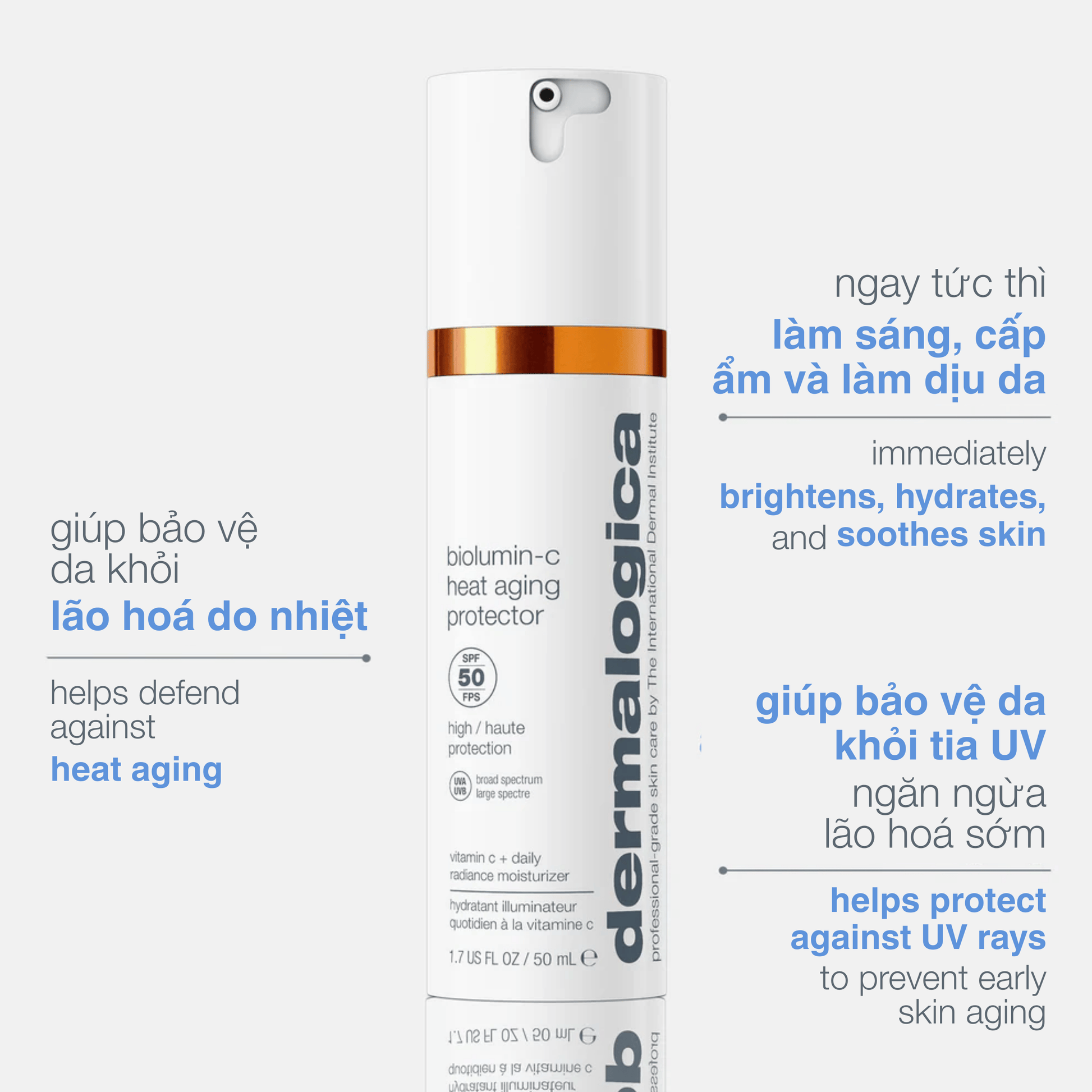 Dermalogica Vietnam SPF kem chống nắng biolumin-c heat aging protector spf50