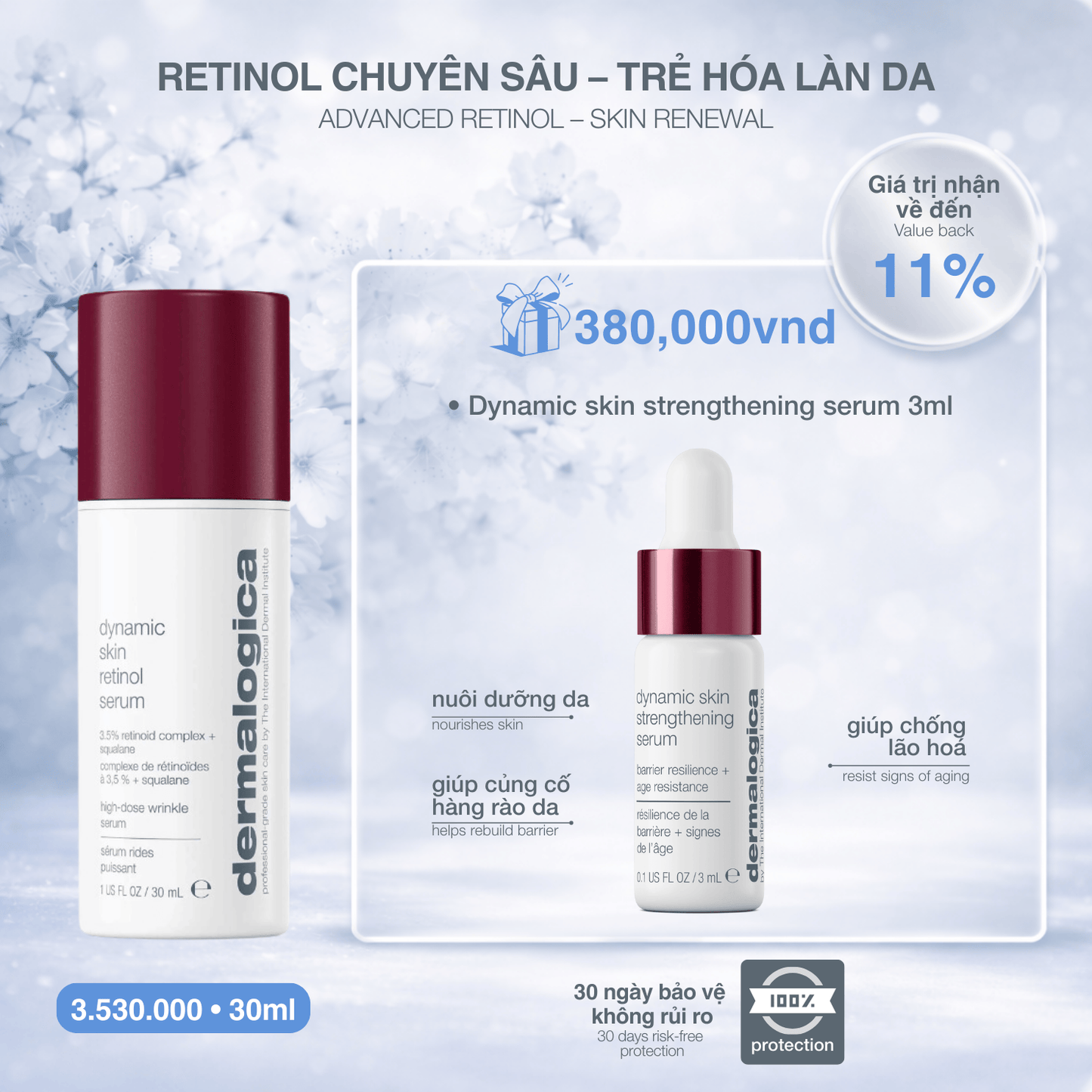 Dermalogica Vietnam TARGETED TREATMENTS 30ml tinh chất retinol 3.5% dynamic skin retinol serum