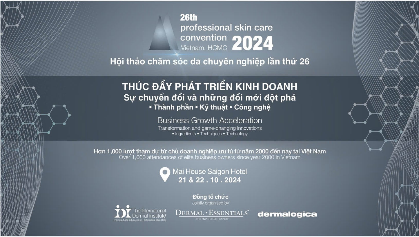 Dermalogica Vietnam Vé tham dự Hội Thảo Chăm Sóc Da Chuyên Nghiệp Lần Thứ 26