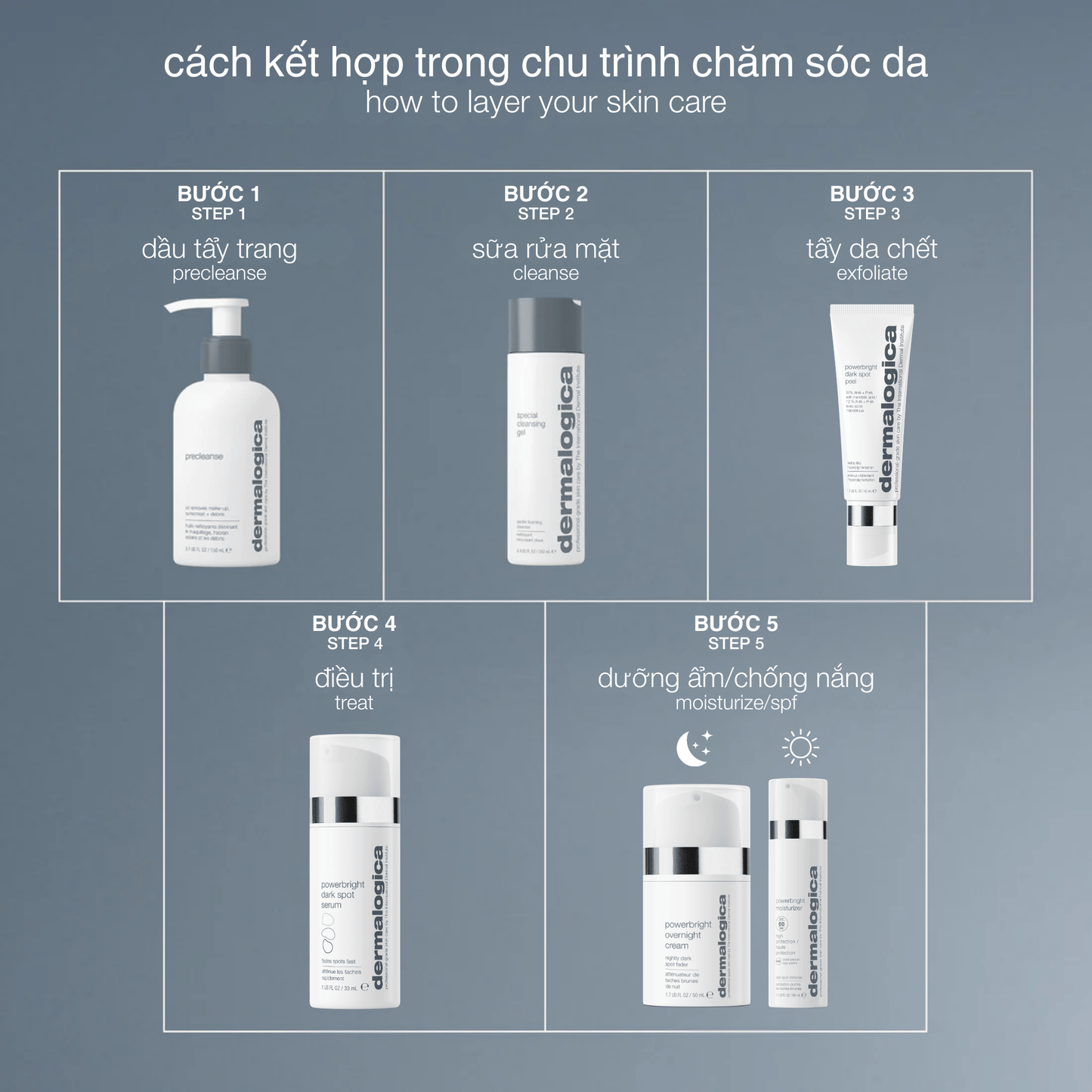 Dermalogica VN MOISTURIZERS 50ml kem dưỡng ban đêm mờ đốm nâu powerbright overnight cream