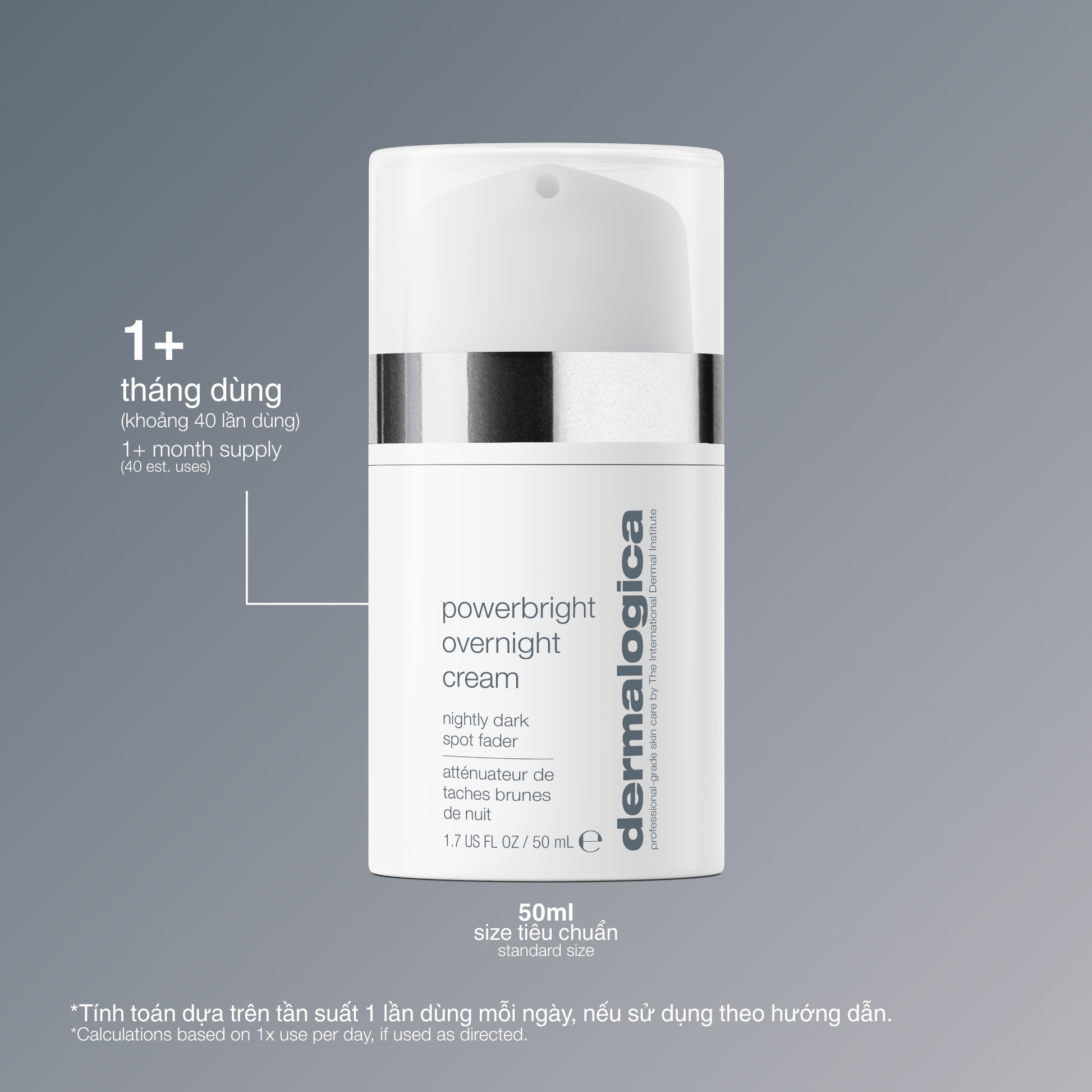 Dermalogica VN MOISTURIZERS 50ml kem dưỡng ban đêm mờ đốm nâu powerbright overnight cream