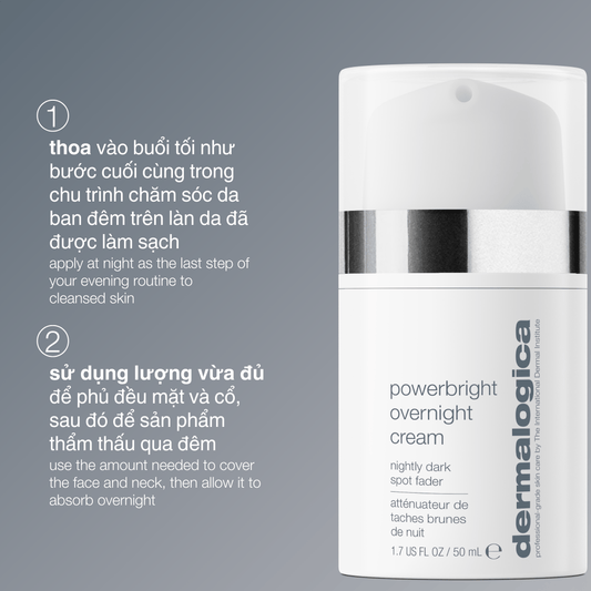 Dermalogica VN MOISTURIZERS 50ml kem dưỡng ban đêm mờ đốm nâu powerbright overnight cream