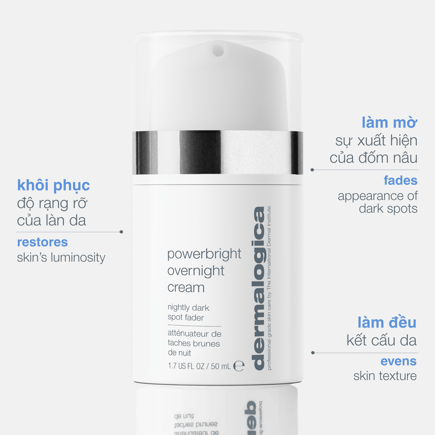 Dermalogica VN MOISTURIZERS 50ml kem dưỡng ban đêm mờ đốm nâu powerbright overnight cream