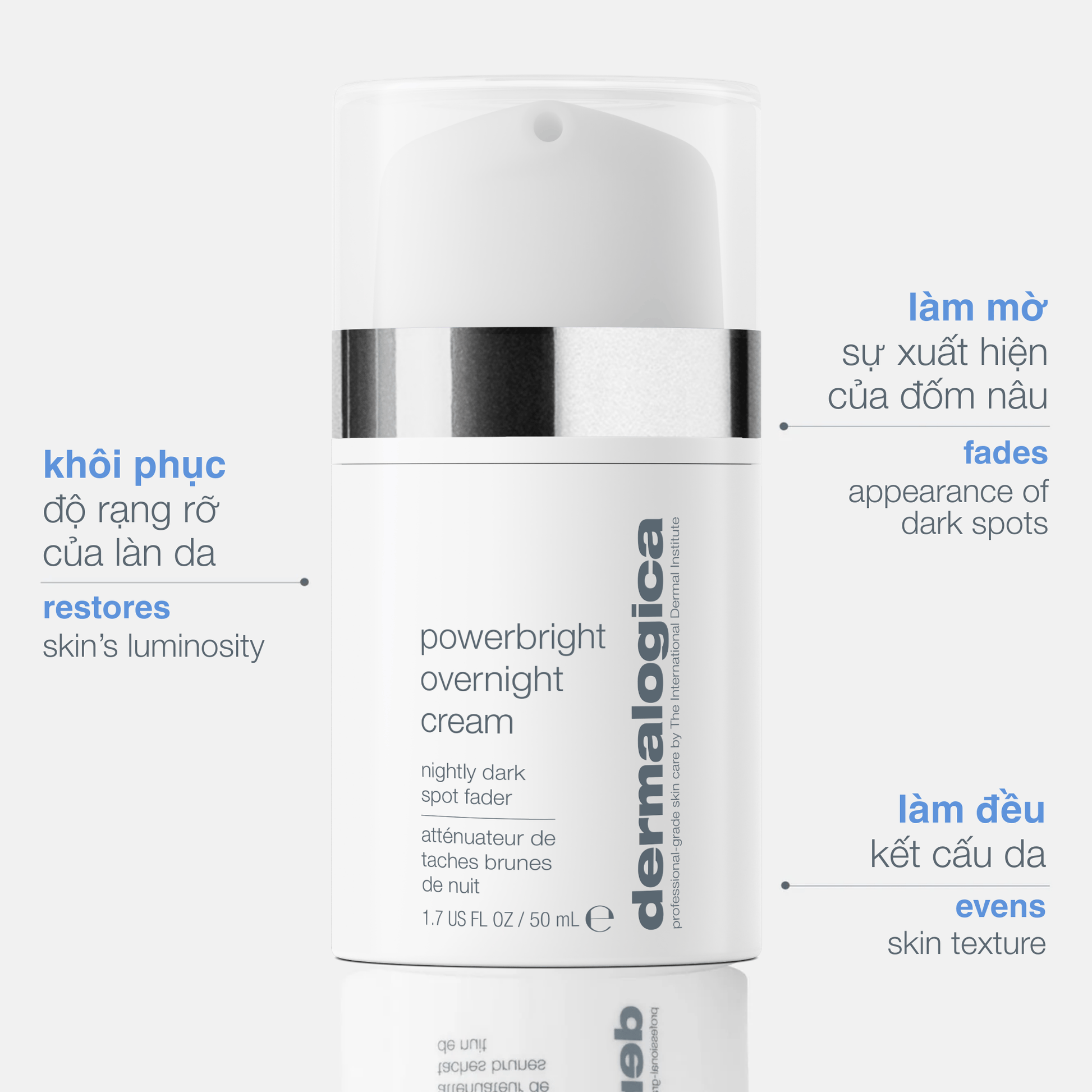 Dermalogica VN MOISTURIZERS 50ml kem dưỡng ban đêm mờ đốm nâu powerbright overnight cream