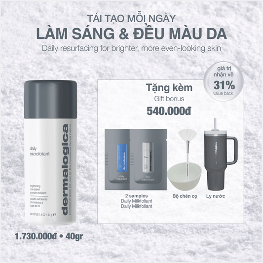 EXFOLIANTS EXFOLIANTS 74g tẩy da chết cám gạo daily microfoliant