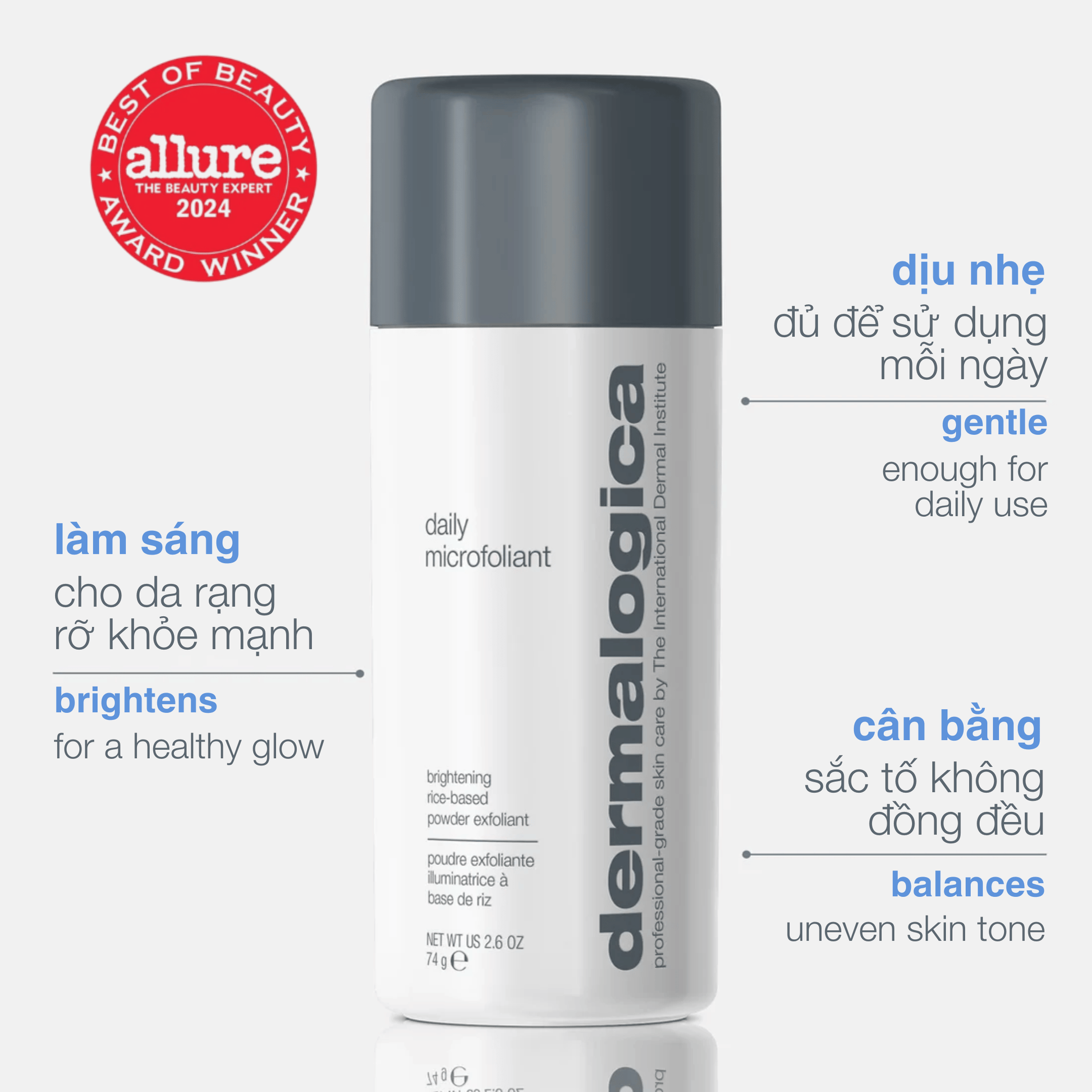 EXFOLIANTS EXFOLIANTS tẩy da chết cám gạo daily microfoliant