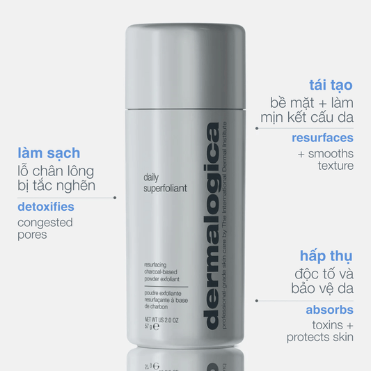 EXFOLIANTS EXFOLIANTS tẩy da chết than hoạt tính daily superfoliant