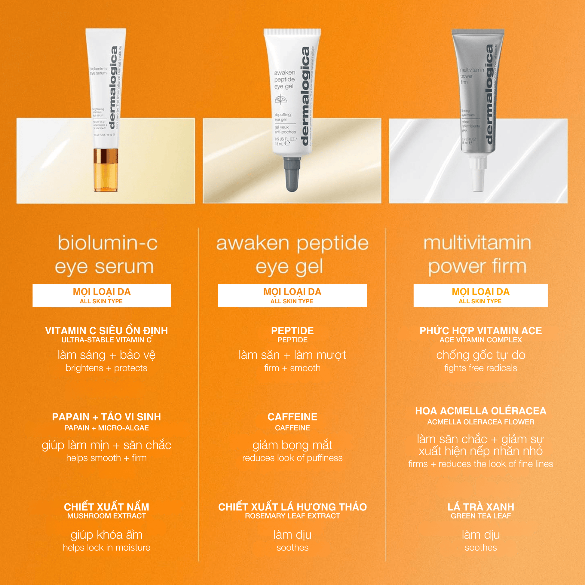 FACIAL OILS AND SERUMS FACIAL OILS AND SERUMS 15ml tinh chất vitamin c vùng mắt biolumin-c eye serum