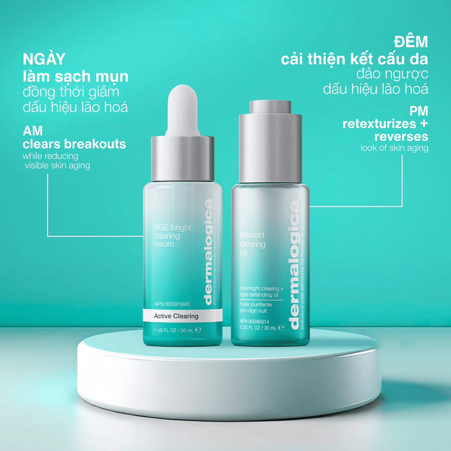 FACIAL OILS AND SERUMS FACIAL OILS AND SERUMS 30ml Age Bright Clearing Serum - Tinh chất điều trị & ngăn ngừa mụn