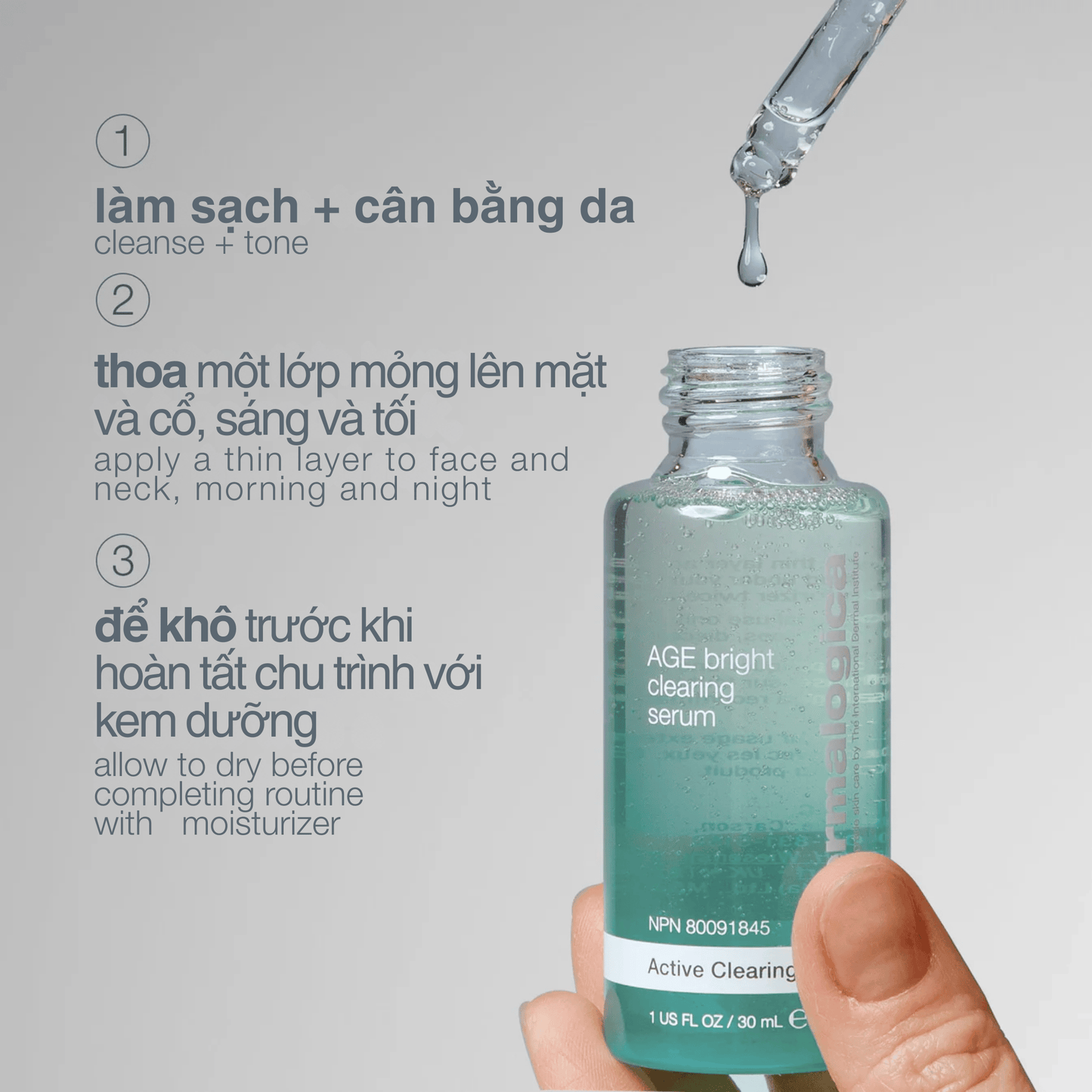 FACIAL OILS AND SERUMS FACIAL OILS AND SERUMS 30ml Age Bright Clearing Serum - Tinh chất điều trị & ngăn ngừa mụn