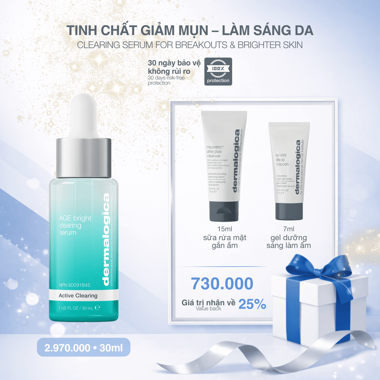 FACIAL OILS AND SERUMS FACIAL OILS AND SERUMS 30ml tinh chất giảm mụn age bright clearing serum