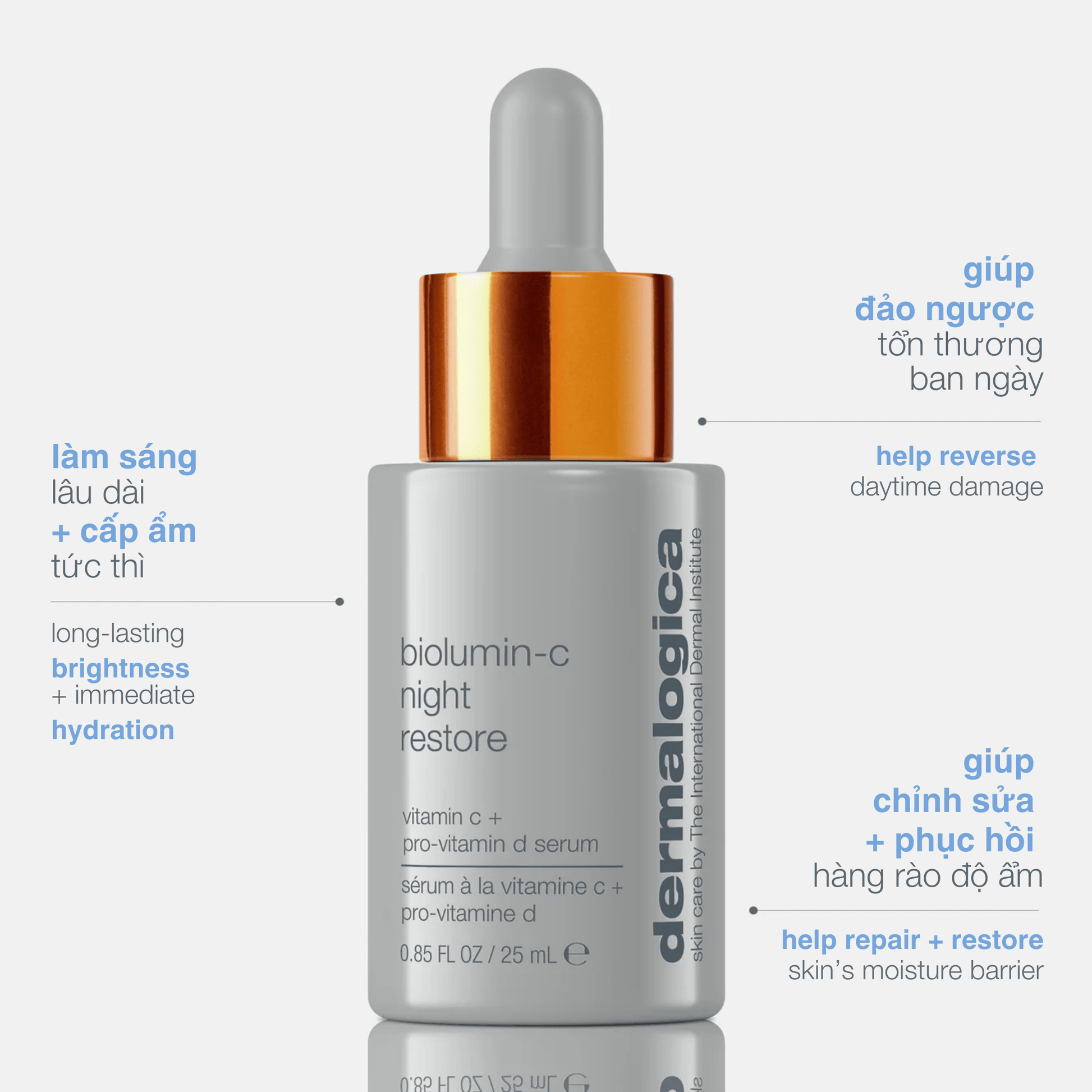 MOISTURIZERS MOISTURIZERS 25ml tinh chất phục hồi vitamin c biolumin-c night restore