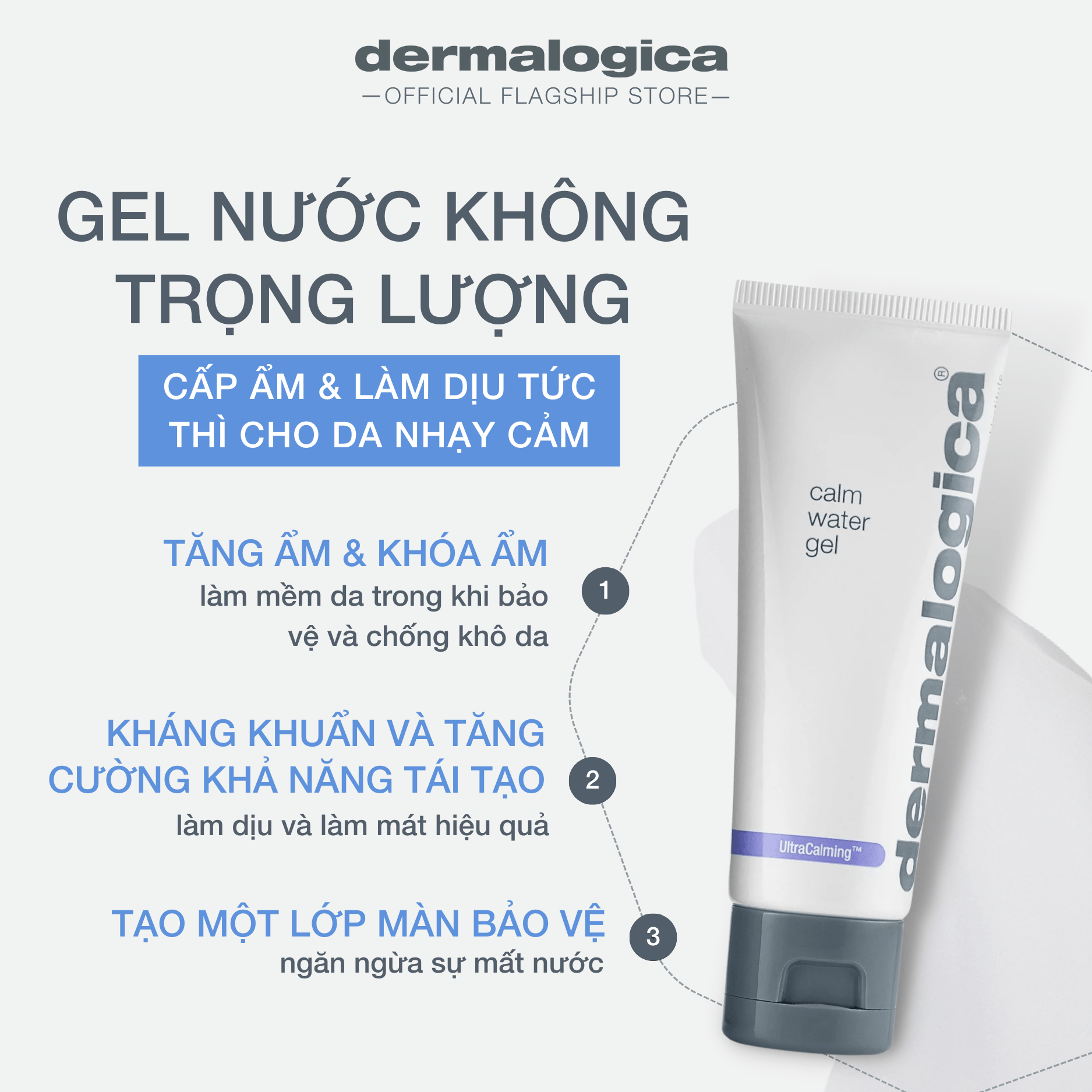 MOISTURIZERS MOISTURIZERS 50ml Calm Water Gel - Gel dưỡng ẩm & làm dịu cho da nhạy cảm