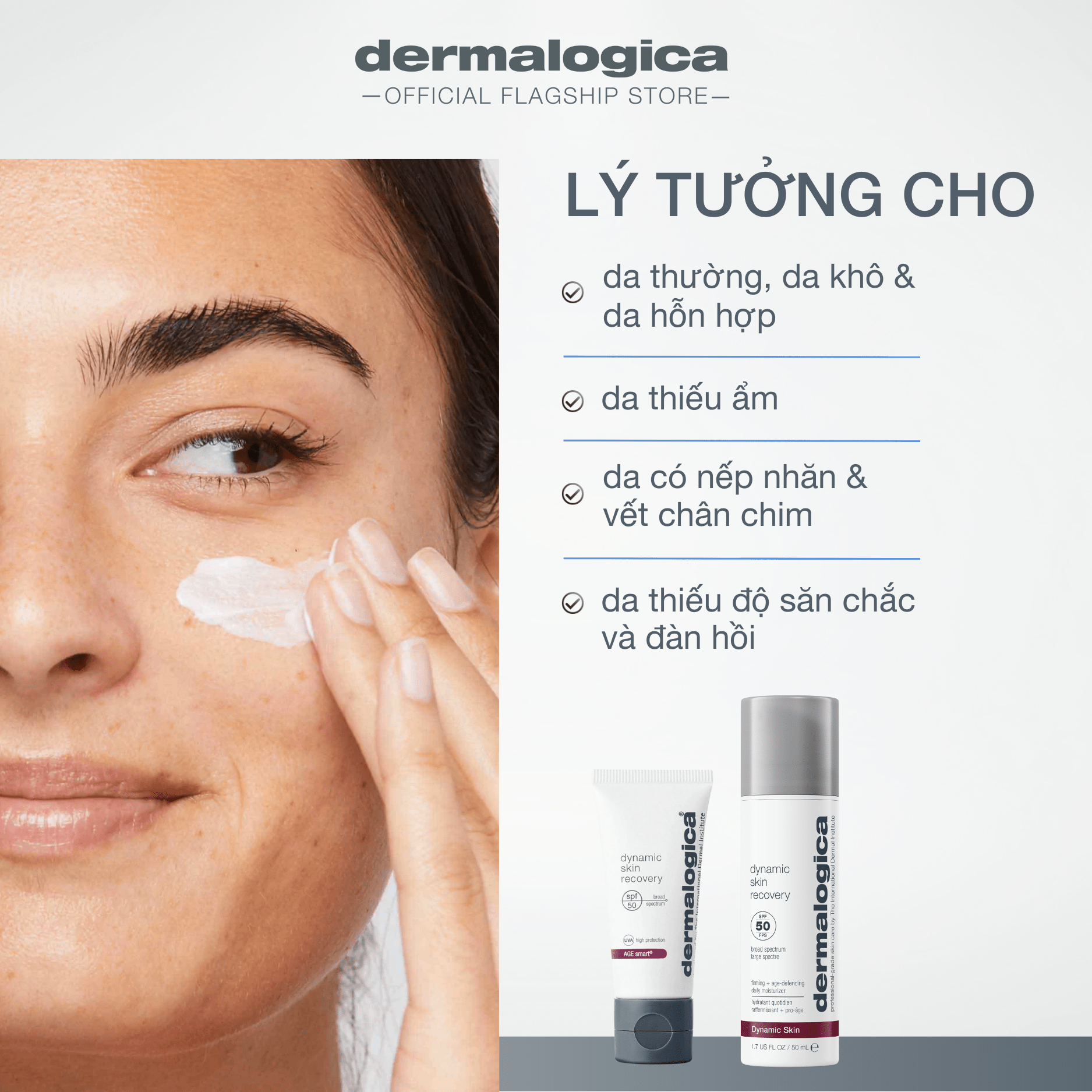 MOISTURIZERS MOISTURIZERS Dynamic Skin Recovery SPF50 - Kem chống nắng quang phổ rộng 3 trong 1