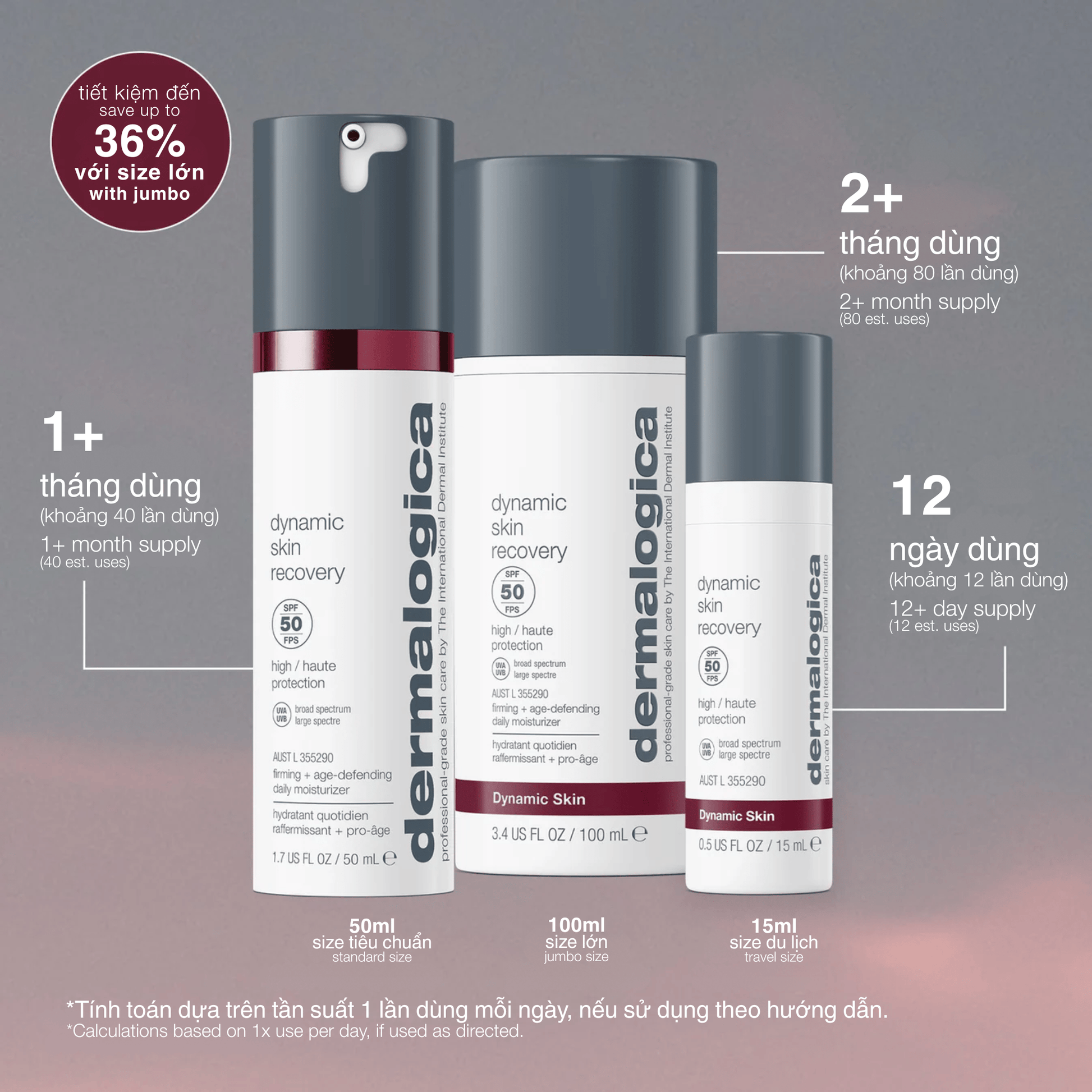 MOISTURIZERS MOISTURIZERS kem dưỡng chống nắng chống lão hoá dynamic skin recovery spf50