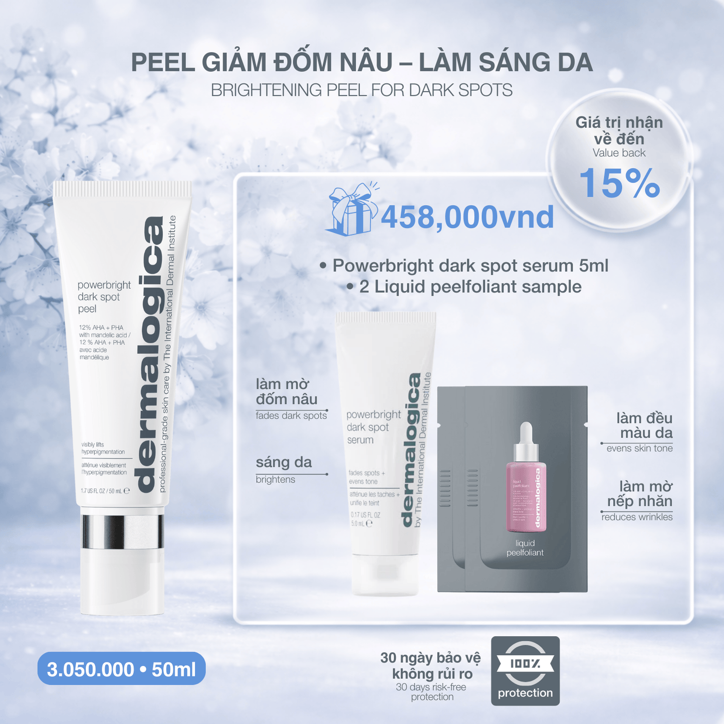 TARGETED TREATMENTS TARGETED TREATMENTS Fullsize 50ml peel da giảm thâm nám powerbright dark spot peel
