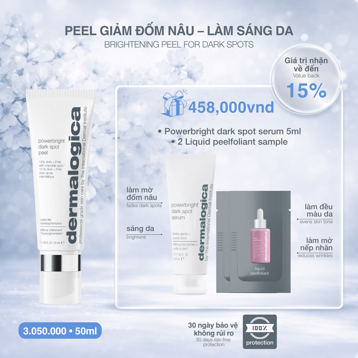 TARGETED TREATMENTS TARGETED TREATMENTS Fullsize 50ml peel da giảm thâm nám powerbright dark spot peel