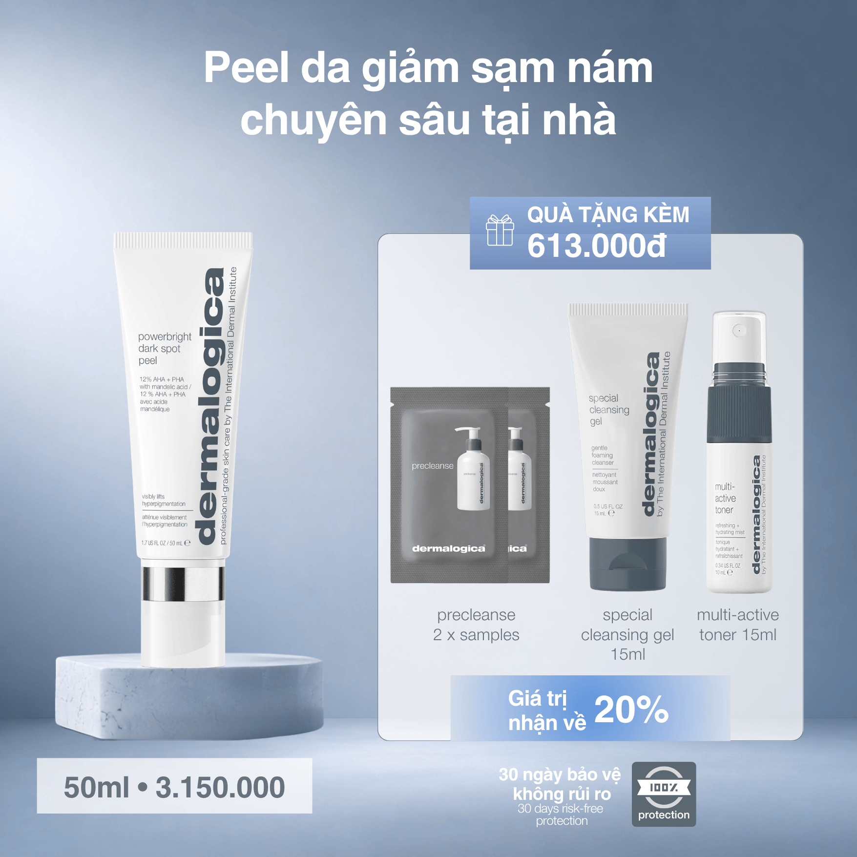TARGETED TREATMENTS TARGETED TREATMENTS Fullsize 50ml peel da giảm thâm nám powerbright dark spot peel