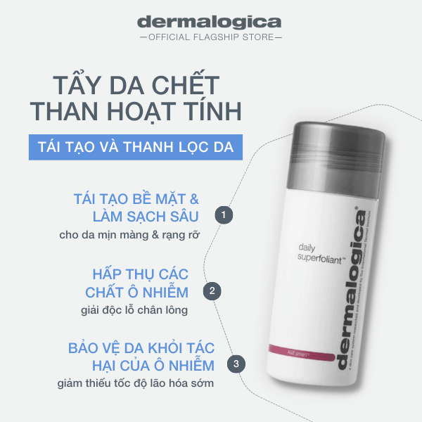 EXFOLIANTS EXFOLIANTS Daily Superfoliant - Bột tẩy da chết than hoạt tính làm sạch sâu